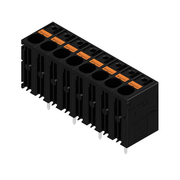 Printed circuit board terminals, 7.50 mm, Number of poles: 8, 180°, Solder pin length (l): 5 mm, tinned, black, PUSH IN without actuator, Clamping range, max. : 6 mm², Box image 2