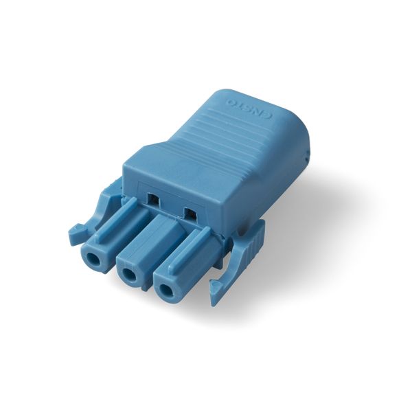 Coupler 3-p socket, str-rel, blue image 3