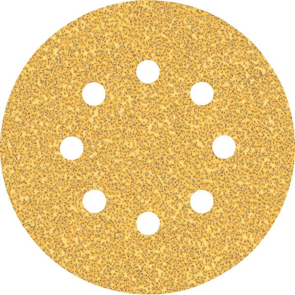 EXPERT C47 Sandpaper with 8 holes for Random Orbital Sanders 125 mm, G 4 5-pc image 1