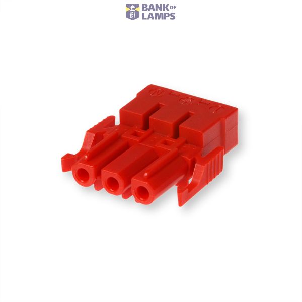 Screwless coupler 3-p socket, red image 1