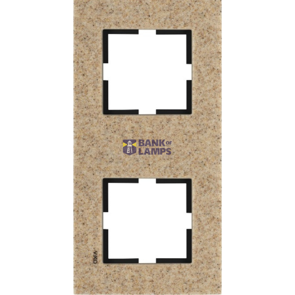 Novella Accessory Corian - Sandstone Two Gang Frame image 1