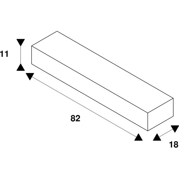 Wall bracket for Outdoor Beam & MILOX floodlight,silver,80cm image 3