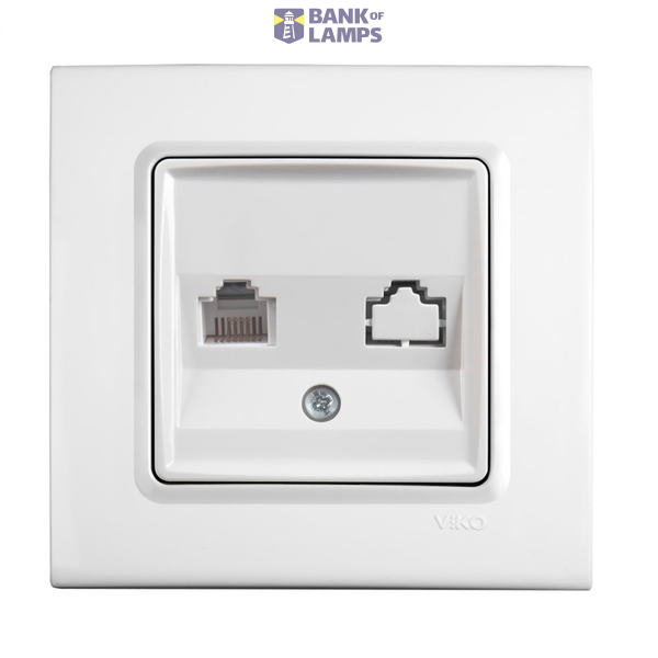 Linnera-Rollina Numerical Phone Socket (CAT3) White image 1