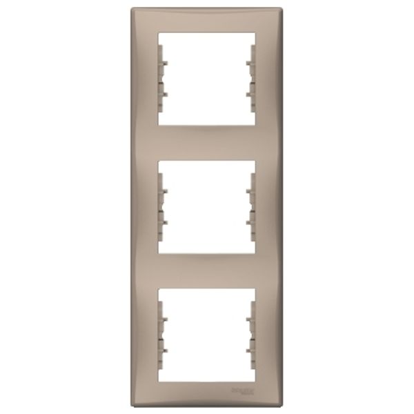 Sedna - vertical 3-gang frame - titanium image 1