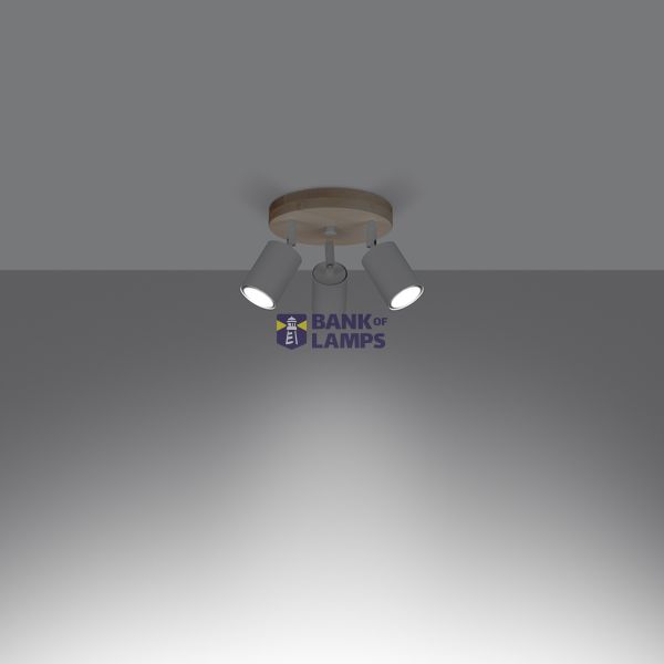 CEILING LAMP VERDO 3P WHITE GU10 3X10W IP20 image 3