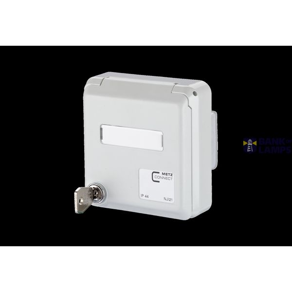 E-DAT modul IP44SG flush mounted housing gray unequipped image 1