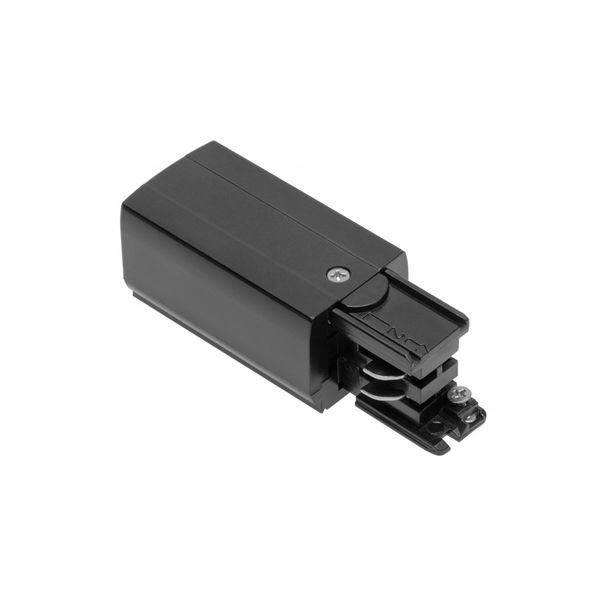 Power supply plug for 3-phase track, right, black image 1