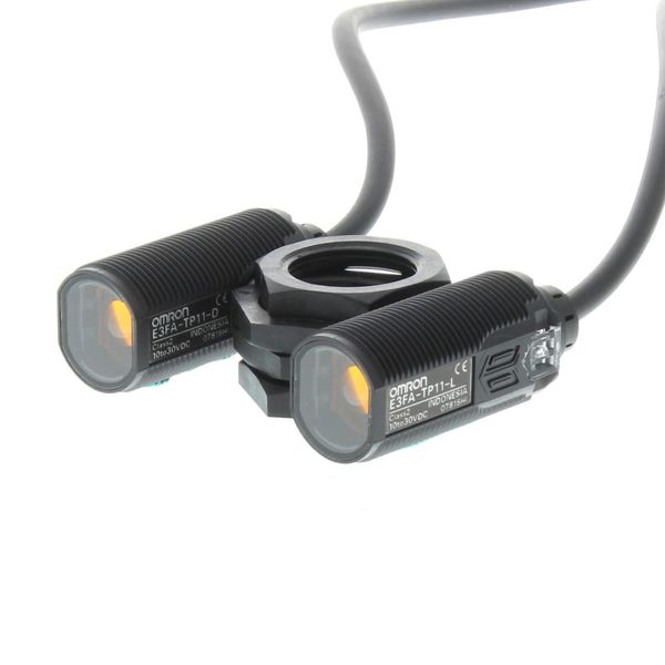 Photoelectric sensor, M18 threaded barrel, plastic, red LED, through-b E3FA2022M image 3