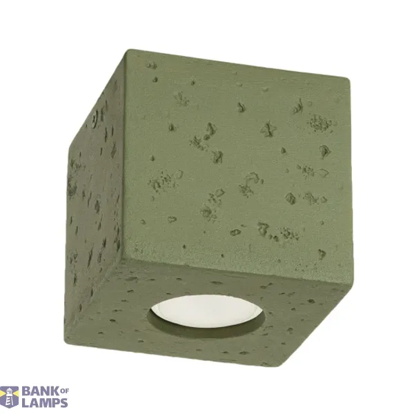 Ceiling lamp QUAD concrete olive green image 1