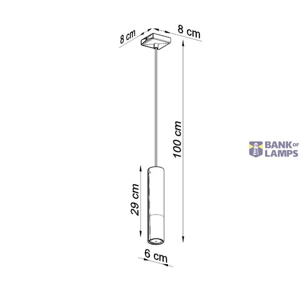 HANGING LAMP LOOPEZ 1 BLACK/GOLD GU10 1X40W IP20 image 6