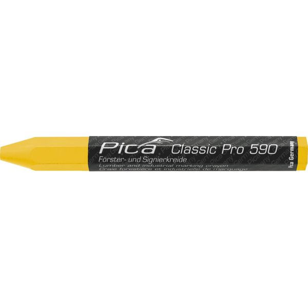 Pica 12st 590/44 Marking Chalk PRO 12x120mm yellow image 2