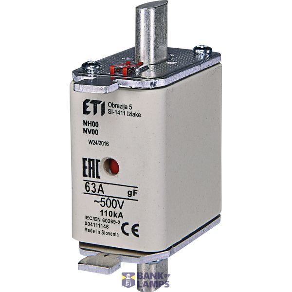 NH00/WT-00 gF 63A/500V G image 1