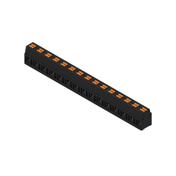 Printed circuit board terminals, 7.50 mm, Number of poles: 15, 90°, Solder pin length (l): 3.5 mm, tinned, black, PUSH IN with actuator, Clamping range, max. : 2.5 mm², Box image 2