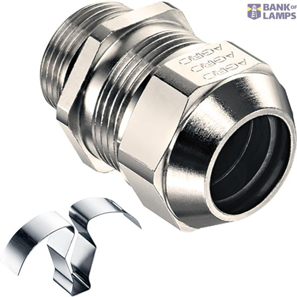 Cable gland PROGRESS EMC easyConnect M32x1.5, brass cable Ø17.0-25.5mm image 1