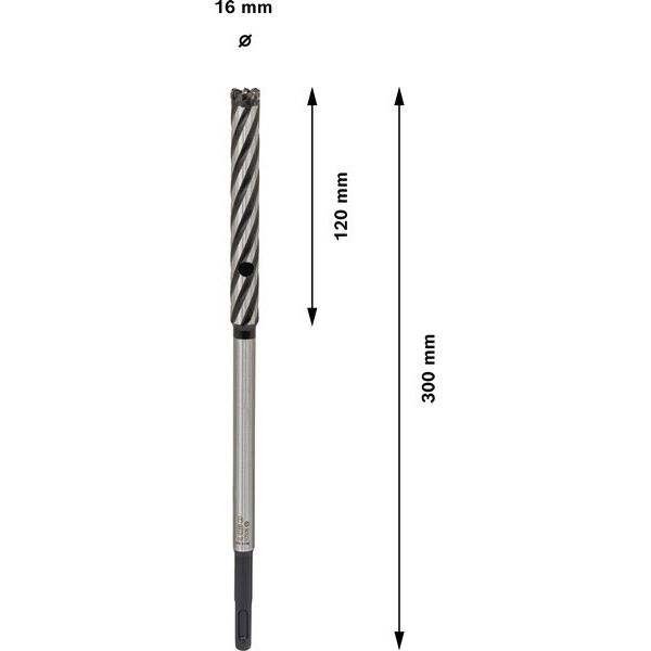 Four-cutter Rebar Cutter, SDS-plus-9 16 x 120 x 300 mm image 2