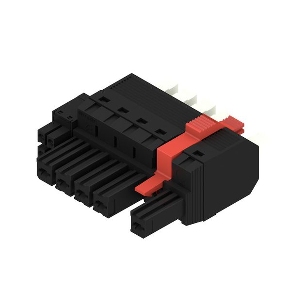 PCB plug-in connector, female plug, 7.62 mm, Number of poles: 5, 180°, PUSH IN with actuator, Clamping range, max. : 6 mm², Box image 2