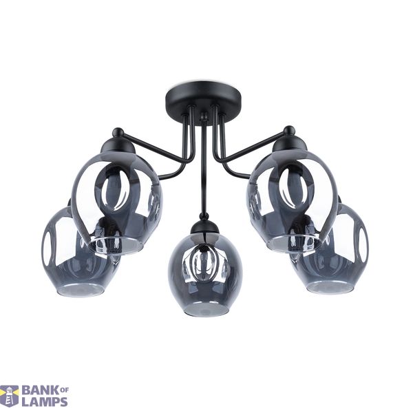 FILLAN 5 CHANDELIER BLACK E27 5X60 IP20 image 2