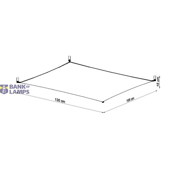 CEILING LAMP LUNA 3 WHITE G13 6X9W IP20 image 3