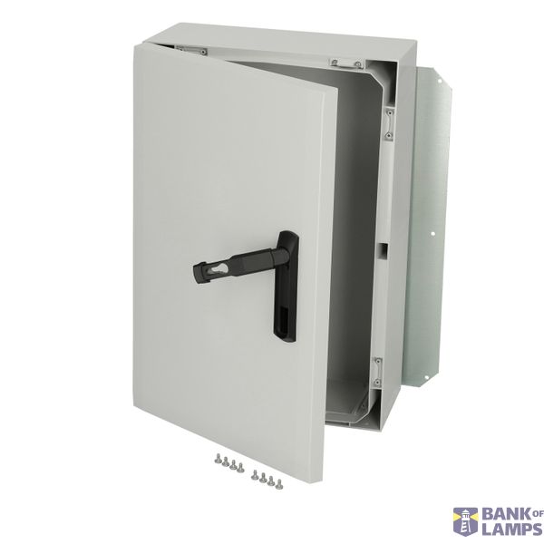 Polycarbonate enclosure, 600x400x210mm, fitted with Mounting plate image 6