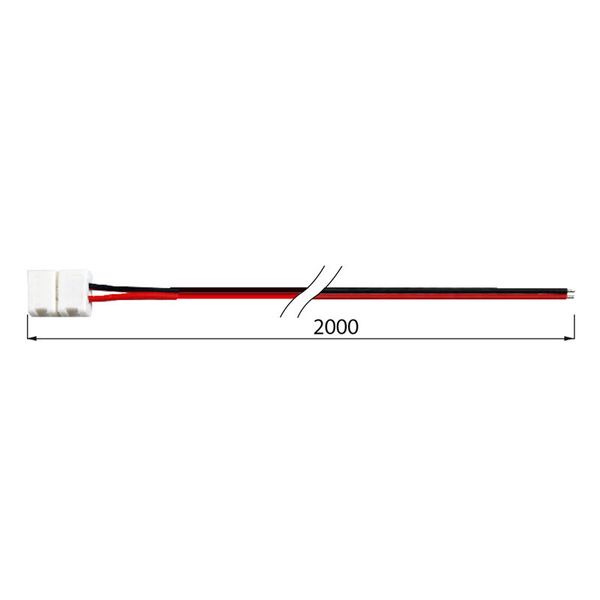 Connection connector of single color LED strips 10 mm 2 pins length 2 meters 20AWG image 1