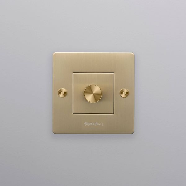 EU 1G DIMMER / 100W LED / 2 WAY / CROSS / BRASS image 2