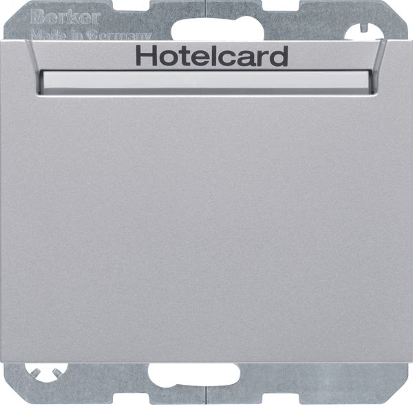 Relay switch centre plate for hotel card, K.1, al., matt, lacq. image 2