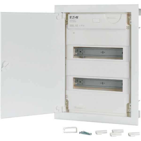 Hollow wall compact distribution board, 2-rows, super-slim sheet steel door image 2