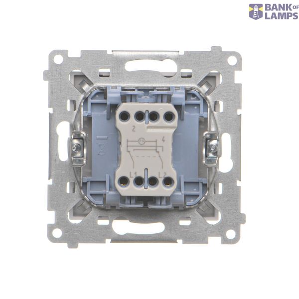 Double socket outlet with earthing for IP44 version with frame seal, with shutters, (module), Simon 24, IP20/IP44, 16A, black matt, Flap color: Transparent image 2