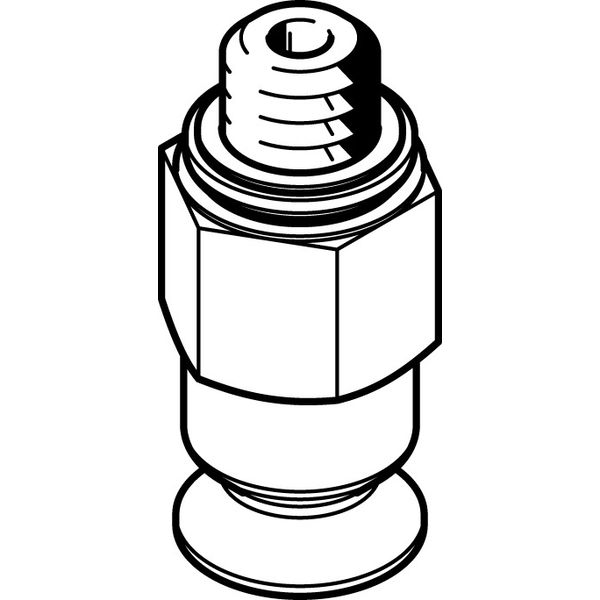 VAS-8-M5-NBR Vacuum suction cup image 1