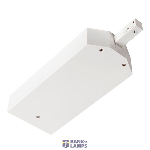 48V TRACK transformer housing incl. end feed right, DALI, white image 1