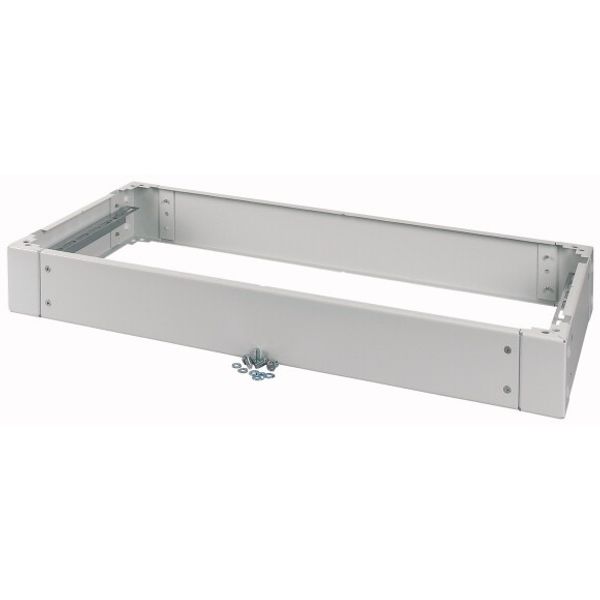 BPZ-KR8.51/400 Cable arrangement plinth for floor standing distribution board IP54, HxWxD=100x850x400mm, grey image 1