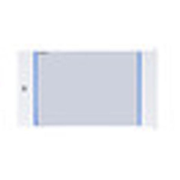 Glas door for wallmounting encl. S-RACK  7U, W=600, RAL7035 image 2
