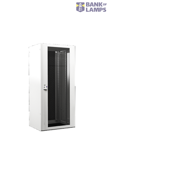 TX CableNet, with vented door, with roof plate, side panels, 19" mounting angles, rack can be dismantled, WxHxD: 800x2000x1200 mm, RAL 7035 image 1