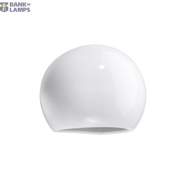 WALL LAMP VARNISHED GLOBE WHITE GLOSS E27 1X60W IP20 image 2