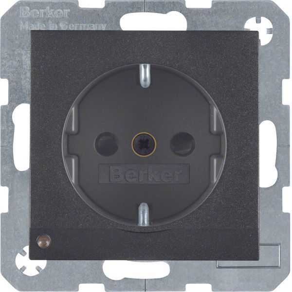 SCHUKO soc.out. LED orient.,enhncd contact prot.,screw-in lift ,B3/7,a image 1