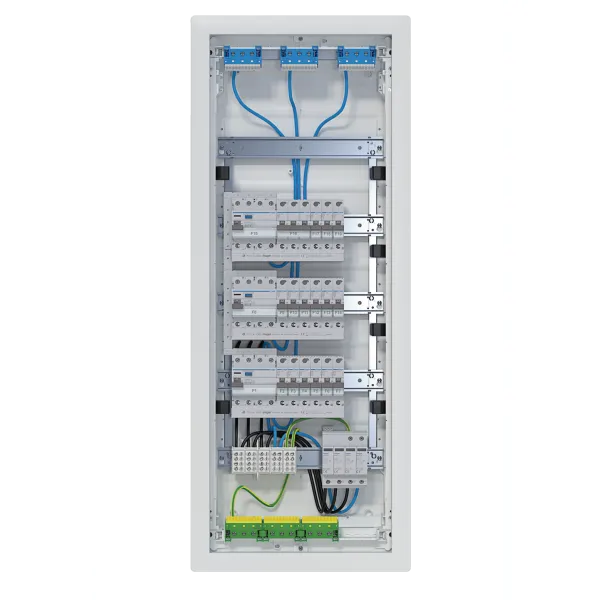 Small V., volta, HWV, 5x12PLE, IP30, equipped and wired, 3 FI circuits, surge arrester image 1