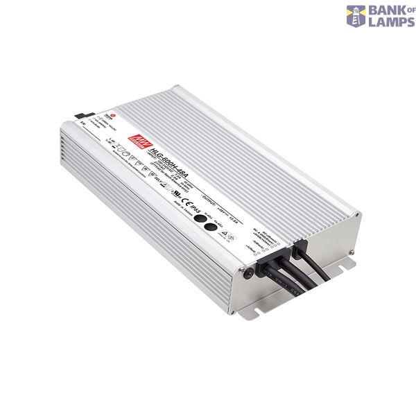 HLG-600H-12B LED driver, IP67 480W, 12V, 40A CV+CC dimmable, MEAN WELL image 1