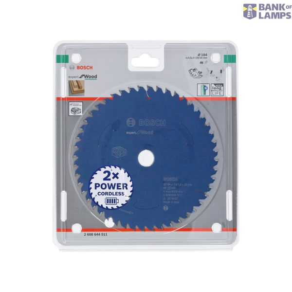 Expert for Wood Circular Saw Blade for Cordless Saws 184x1.6/1x20 T48 image 2