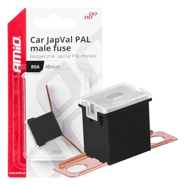 Car JapVal PAL male fuses 48mm 80A AMIO-03423 image 1