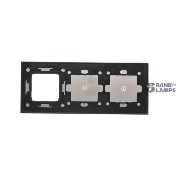 Single contact push button illuminated without pictogram, LED not replaceable Color: blue, (module), 10AX, quick connection, black matt image 2