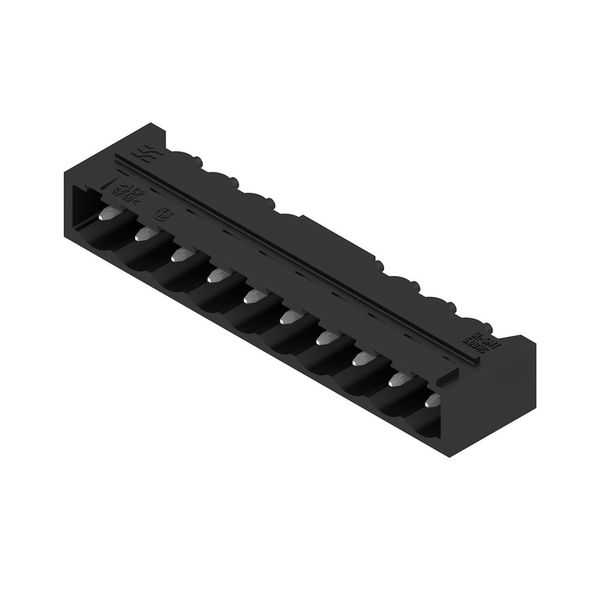 PCB plug-in connector, male header, closed side, THT/THR solder connection, 5.00 mm, Number of poles: 10, 90°, Solder pin length (l): 3.2 mm, tinned, black, Box image 2