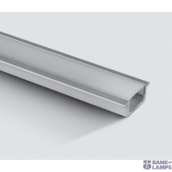 WHITE RECESSED PROFILE 2m + PC opal diffuser image 1