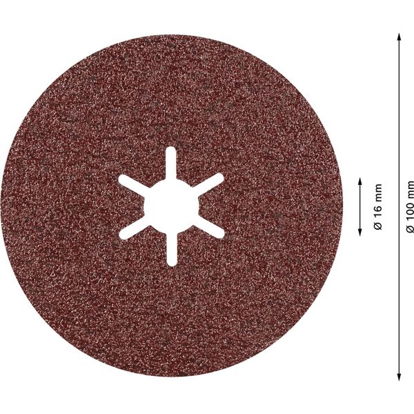 EXPERT R781 Prisma Ceramic Fibre Disc 100 mm, 16 mm, G 80 image 2