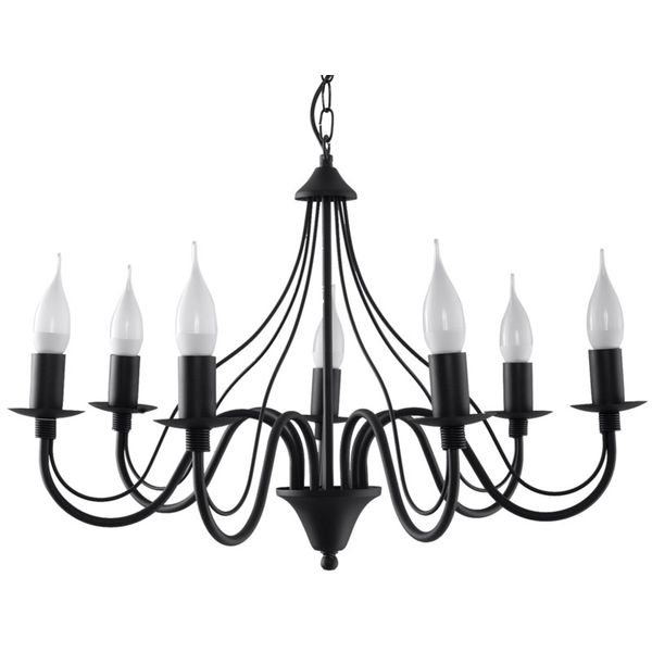 CHANDELIER MINERVA 7 BLACK E14 7X40W IP20 image 1