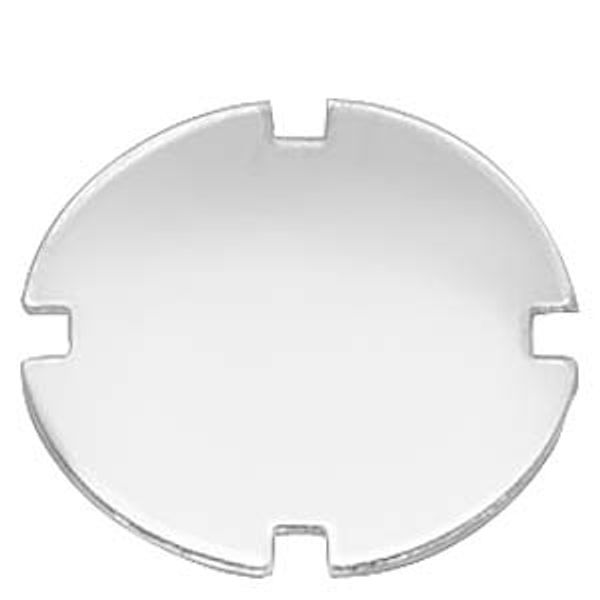 Inscription plate for pushbutton and illuminated pushbutton, flat, clear image 1