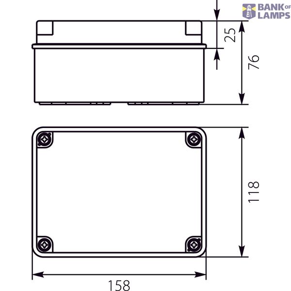 Hermetic box with glands image 1