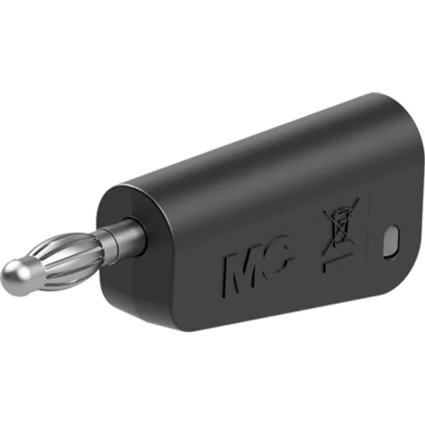 4 mm plug, solder connection, 2.5 mm², black, 64.1042-21 image 1