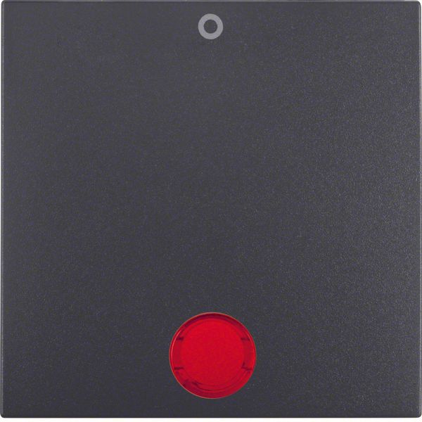 Rocker with imprint 0 and lens and fixing element IP44 S.1 anthracite  image 1