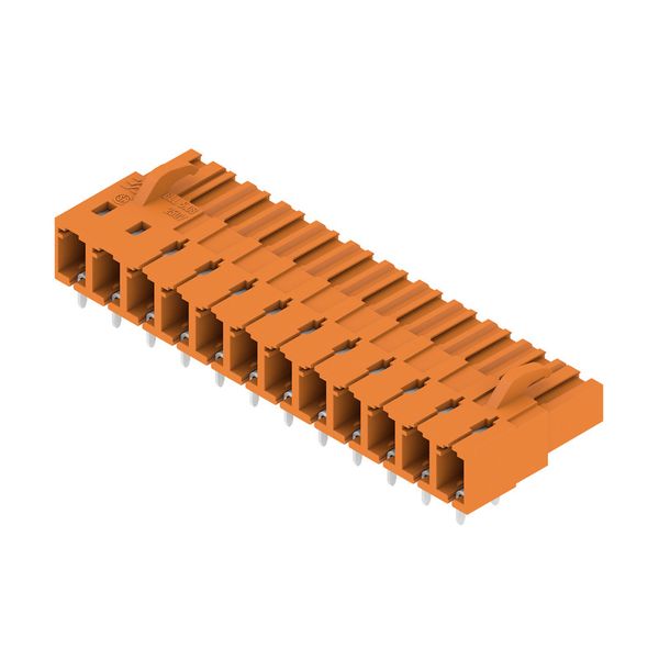 PCB plug-in connector, female header, closed side, THT solder connection, 5.08 mm, Number of poles: 12, 90°, Solder pin length (l): 3.2 mm, tinned, orange, Box image 4