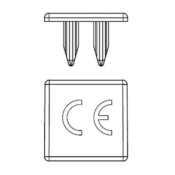 Busbar end-cap 3-pole, 10mmý image 1
